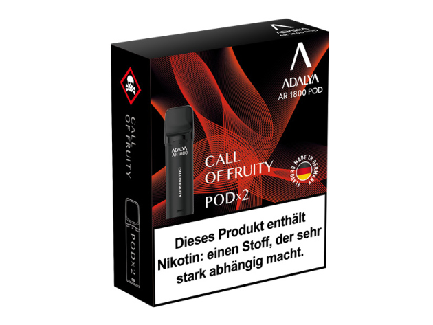 Adalya Alpha Pod - Call Of Fruity (Kiwi, Apfel, Pfirsich, Kirsche, Drachenfrucht) - 20mg - 2er Set