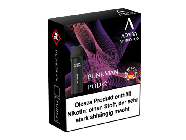 Adalya Alpha Pod - Punkman (Blaubeere, Himbeere, Erdbeere) - 20mg - 2er Set