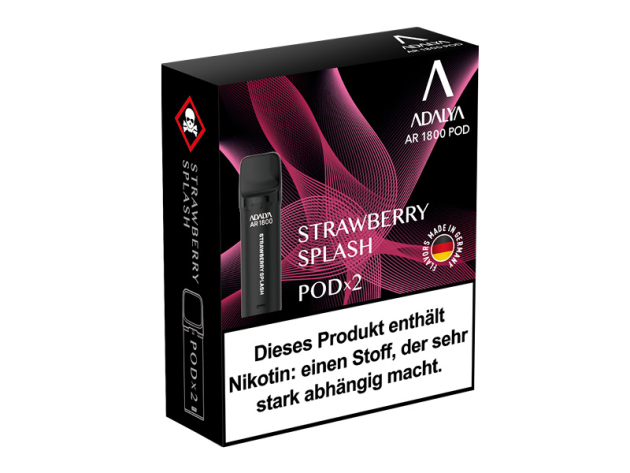 Adalya Alpha Pod - Strawberry Splash (Erdbeere) - 20mg - 2er Set