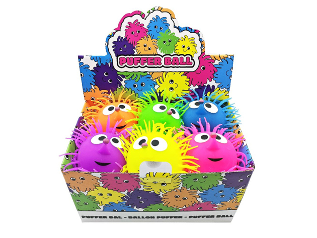 Quetschball "Laugh Face"  Pufferball; 6-fach sortiert; 12er Display