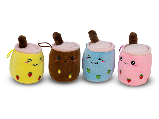 Plüsch Bubble Tea; 11 x 7,5 cm; 4-fach sortiert; einzeln