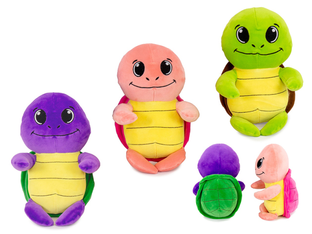 Plüsch Schildkröte bunt ; 25 cm; 3-fach sortiert; einzeln