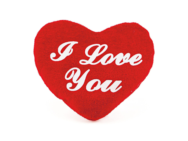 Plüsch Herz "I love you" rot ; 13 cm