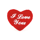 Pl&uuml;sch Herz "I love you" rot ;...