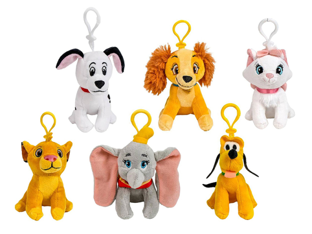 Plüsch "Disney Classic BagClip" 3D; 12 cm; 6-fach sortiert; einzeln