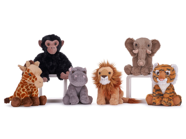 Plüsch Wildtiere "Eco"; 30 cm; 6-fach sortiert; einzeln