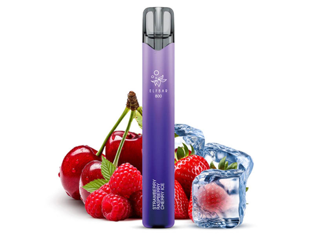 ELFBAR 800 - "Strawberry Raspberry Cherry Ice" (Erdbeere, Himbeer, Kirsch, Eis) - E-Shisha - 20 mg - 800 Züge