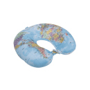 Nackenkissen mit Micropellet-F&uuml;llung World Map