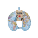 Nackenkissen mit Micropellet-Füllung World Map