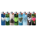 BIC Maxi J26 "Herzen" Reibrad Feuerzeuge, 50er...