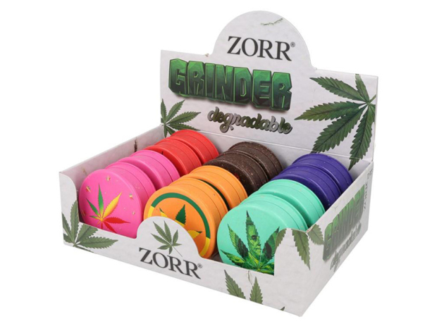 Grinder "Weed Degradable"; Metall; Ø 63 mm; 3 tlg.; 12er Display