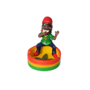 Aschenbecher "Polyresin Rasta"; 4-fach...