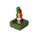 Aschenbecher "Polyresin Rasta"; 4-fach sortiert; Ø 9 cm; Höhe 9 cm; 4er Set