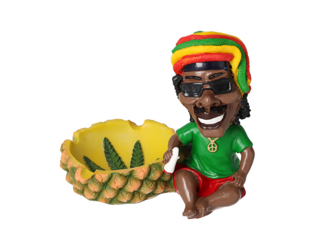 Wind Ashtray "Ceramic-Black" with creases, 6 cm x Ø14 cm