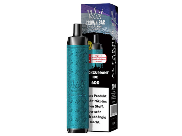 Al Fakher Crown Bar 600 - Blackcurrant Ice (Johannisbeere, Eis) - E-Shisha - 20 mg - 600 Züge