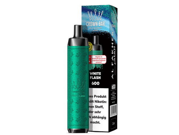 Al Fakher Crown Bar 600 - White Flash (Zitrusfrüchte, Eis) - E-Shisha - 20 mg - 600 Züge
