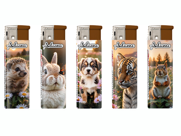 Elektrofeuerzeuge "CUTE ANIMALS", 5-fach sortiert, 50er Display