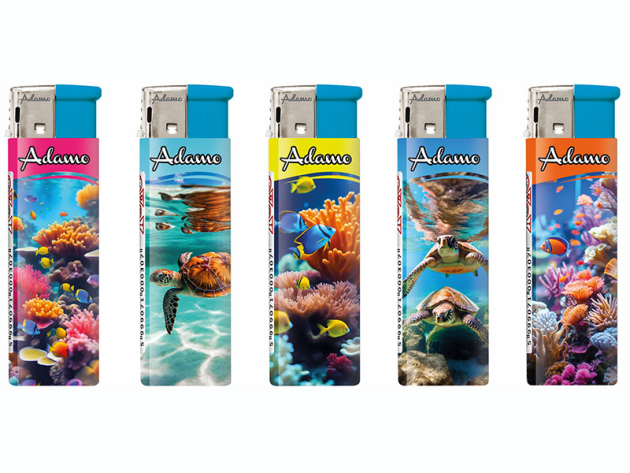 Elektrofeuerzeuge "UNDER THE SEA", 5-fach sortiert, 50er Display