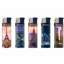 Elektrofeuerzeuge "PINK CITY", 5-fach...