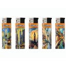 Elektrofeuerzeuge "CITY PAINT", 5-fach...