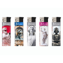 Elektrofeuerzeuge "SELFI STATUE", 5-fach sortiert, 50er Display