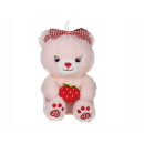 Plüsch Bär "Suki" mit Erdbeere, 2-fach sortiert, 25 cm; einzeln