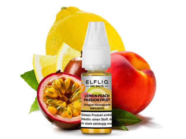 ELFBAR Elfliq - Lemon Peach Passion Fruit (Zitrone, Pfirsich, Passionsfrucht) - Liquid - 10 mg/ml - 10 ml