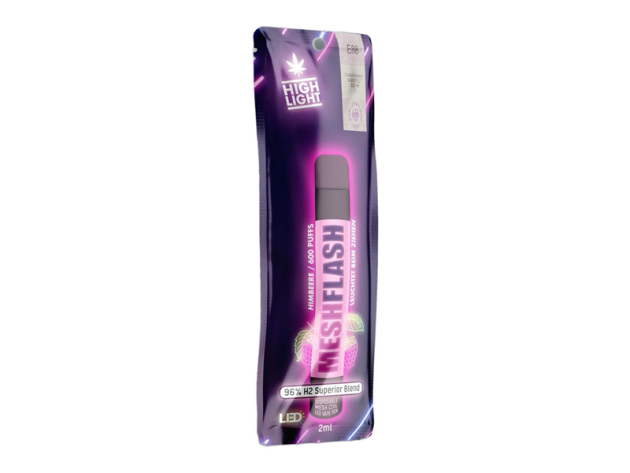 Highlight-Meshflash H2 Superior - Himbeere - E-Shisha - 2 ml - H2 96 %