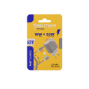 Tekmee Ladekabel, 1m; Type-C auf Lighting, 18W Kabel +...