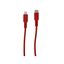 Tekmee Ladekabel-Set, 1m; Type-C auf Lighting, 18W, rot und weiß