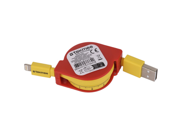 Tekmee, USB auf Lighting, mit integr. Maßband 1 Meter