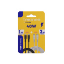 Tekmee Ladekabel-Set, 1m+2m; Type-C auf Type-C, 40W,...