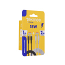 Tekmee Ladekabel-Set, 1m+2m; Type-C auf Lighting, 18W,...