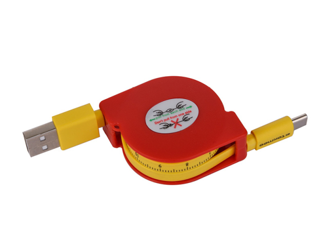 Tekmee, USB auf Type-C, mit integr. Maßband 1 Meter