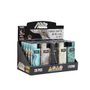 Sturmfeuerzeuge "Marble" Metallhülle und Logo, 25er Display