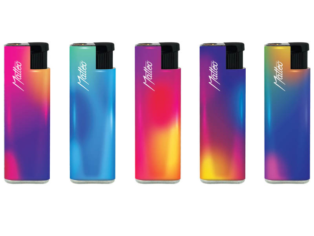 Sturmfeuerzeuge "Gradient" Metallhülle und Logo, 25er Display