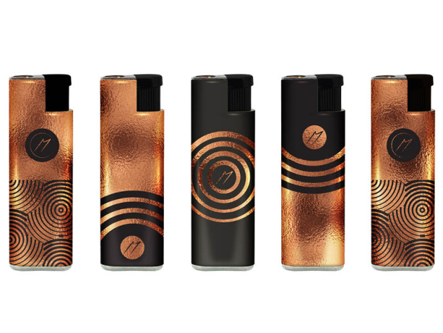 Sturmfeuerzeuge "Bronze" Metallhülle und Logo, 25er Display