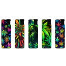Sturmfeuerzeuge "Neon Rasta Cannabis"...