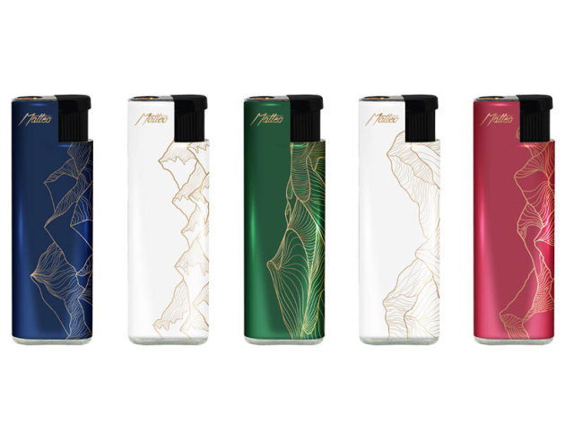 Sturmfeuerzeuge "Mountains" Metallhülle und Logo, 25er Display