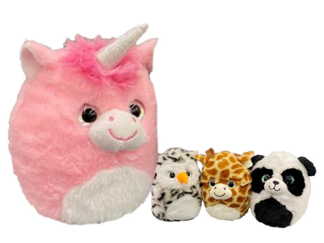 Plüsch fat Animals; ca. 16 cm; 4-fach sortiert, einzeln