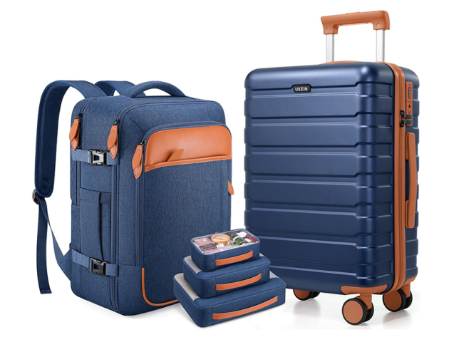 Gepäck- Set 5-tlg.Trolley Hartschale & Rucksack, Kulturbeutel & Schuhbeutel; UVP: 129,99 Euro