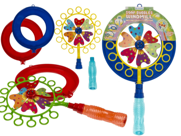 Seifenblasen mit Windmühle ca. 40 cm, 2- fach sortiert