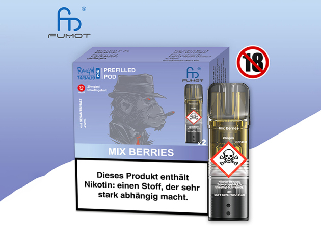 RandM Tornado Prefilled Pod - Mix Berries (Beeren Mix) - 20mg - 2er Set