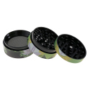 Handpfeifen-Set "Hanfblatt" mit Grinder, Pfeife, Siebe, Drehunterlage in einem Etui