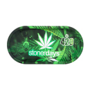 Bong-Set "Hanfblatt 420" mit Bong, Grinder, Glasgefäß, Aschenbecher + Bürste + Löffel