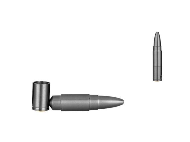 Pfeife "Patrone" Metall, anthrazit matt