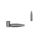 Pfeife "Patrone" Metall, anthrazit matt