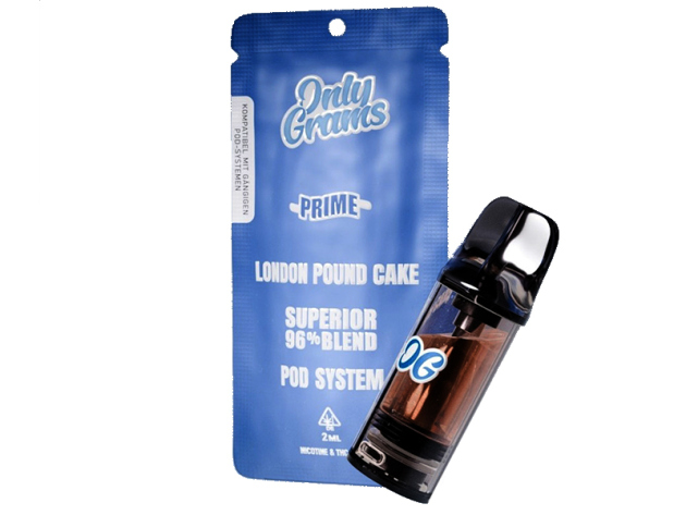Only Grams - H2 Superior - London Pound Cake (Beeren, Trauben, Zitrone) - 96% H2 - 2ml - Pod