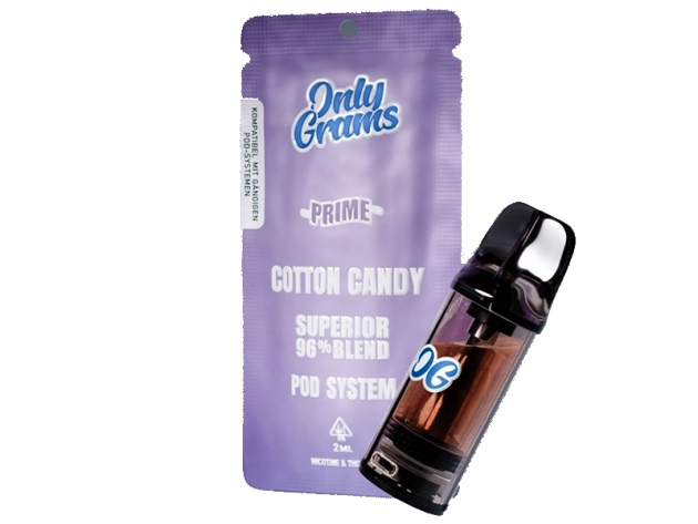 Only Grams - H2 Superior - Cotton Candy (Süße Zuckerwatte) - 96% H2 - 2ml - Pod