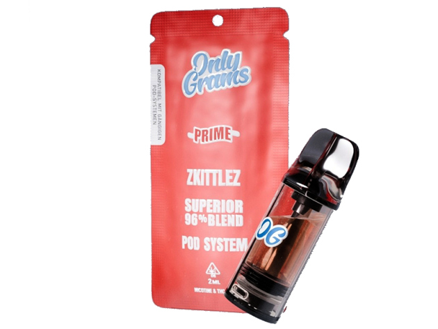 Only Grams - H2 Superior - Zkittlez (süße, fruchtige Aroma) - 96% H2 - 2ml - Pod